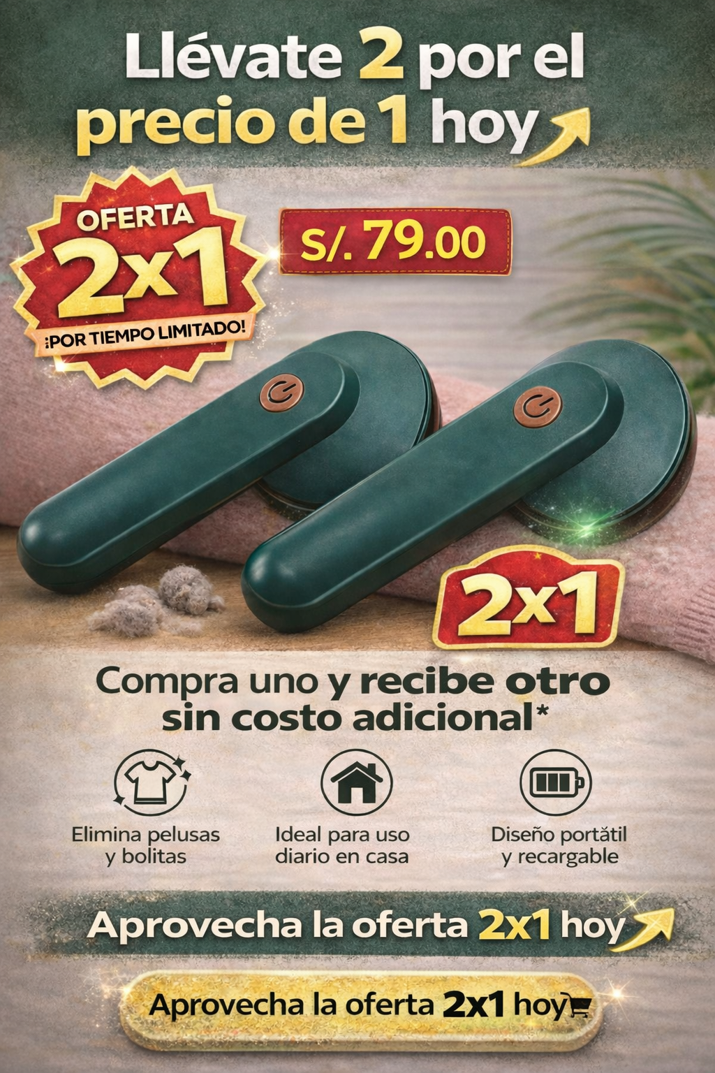 ASPIRADORA SACA PELUSAS